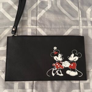 Disney Black Clutch with Mickey and Minnie Graphic